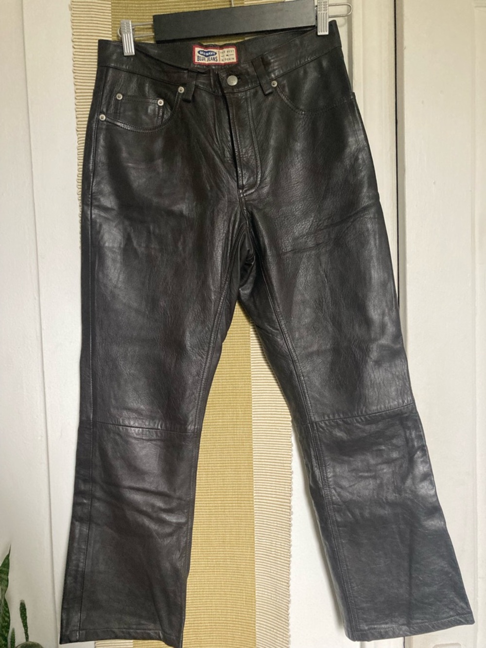 Old Navy Dark Brown Leather Bootcut Pants